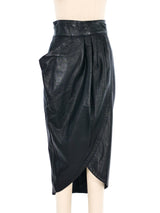 Black Leather Wrap Skirt Bottom arcadeshops.com