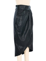 Black Leather Wrap Skirt Bottom arcadeshops.com