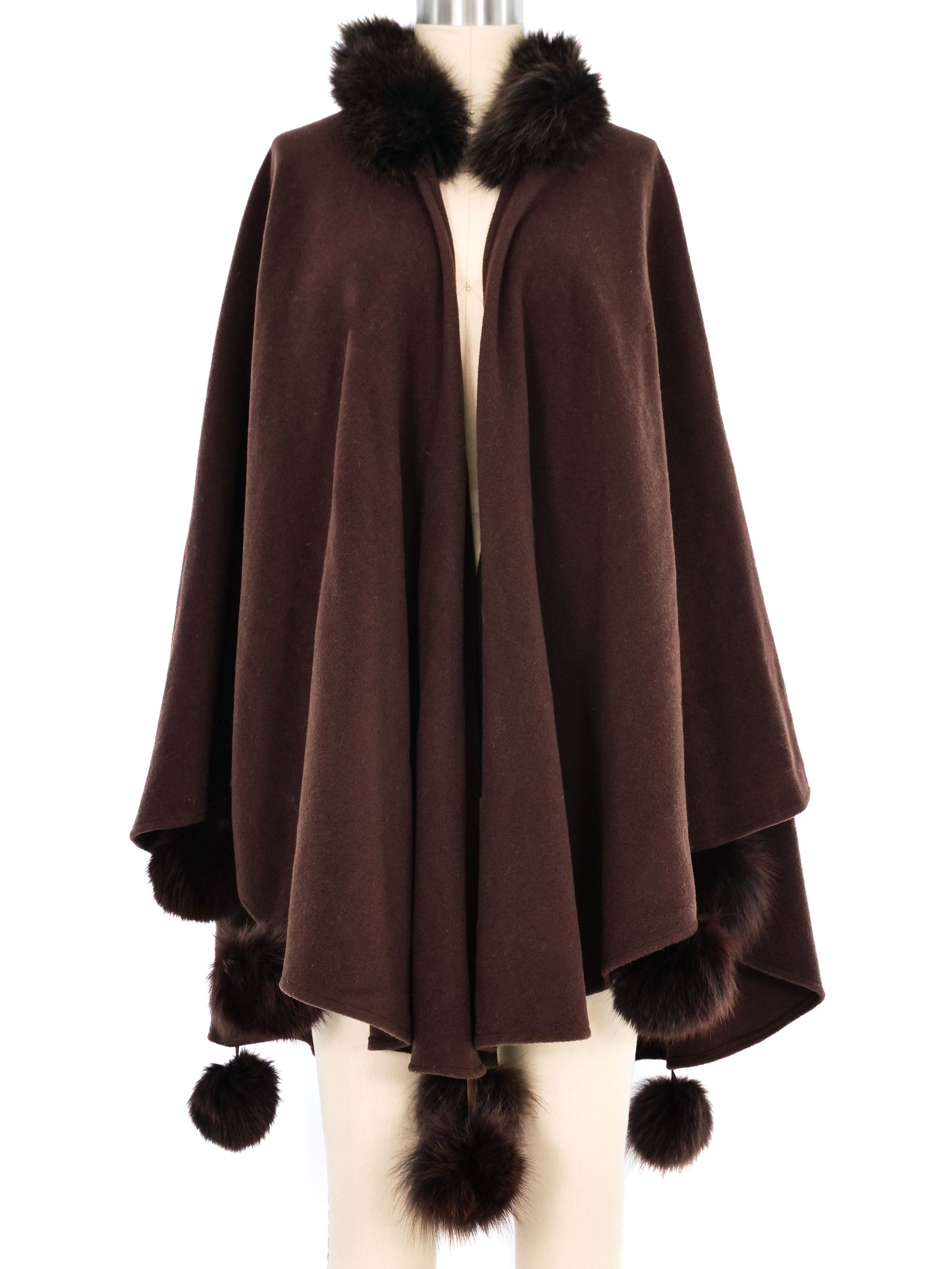 Fur Trimmed Shawl