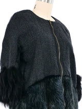 Marni Fur Trimmed Tweed Jacket Jacket arcadeshops.com
