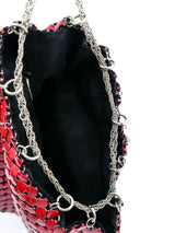 Whiting and Davis Red Metal Mesh Handbag Accessory arcadeshops.com