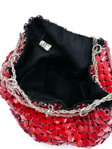 Whiting and Davis Red Metal Mesh Handbag Accessory arcadeshops.com