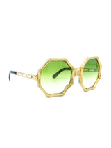 1970s Bamboo Octagon Sunglasses Accessory arcadeshops.com
