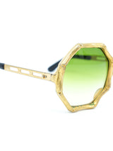 1970s Bamboo Octagon Sunglasses Accessory arcadeshops.com