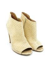 Maison Martin Margiela Suede "Snakeskin" Peep Toe Booties, 38 Accessory arcadeshops.com