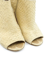 Maison Martin Margiela Suede "Snakeskin" Peep Toe Booties, 38 Accessory arcadeshops.com