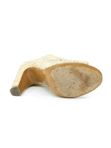 Maison Martin Margiela Suede "Snakeskin" Peep Toe Booties, 38 Accessory arcadeshops.com