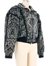 Escada Paisley Velvet Bomber Jacket Jacket arcadeshops.com