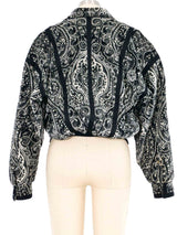 Escada Paisley Velvet Bomber Jacket Jacket arcadeshops.com