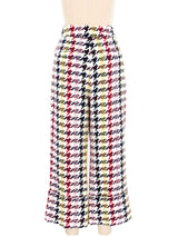 Oscar de la Renta Multicolor Houndstooth Trousers Bottom arcadeshops.com