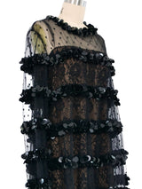 1980s Adele Simpson Paillette Trim Tent Dress Dress arcadeshops.com