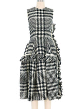 2015 Simone Rocha Pearl Accented Plaid Dress Dress arcadeshops.com