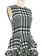 2015 Simone Rocha Pearl Accented Plaid Dress Dress arcadeshops.com