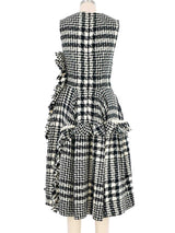 2015 Simone Rocha Pearl Accented Plaid Dress Dress arcadeshops.com