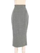 Norma Kamali Houndstooth Pencil Skirt Bottom arcadeshops.com