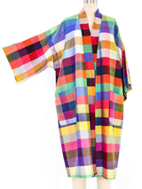 Dunhill Rainbow Plaid Thai Silk Robe Jacket arcadeshops.com