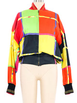 1980s Gianni Versace Multicolor Bomber Jacket Jacket arcadeshops.com