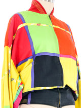 1980s Gianni Versace Multicolor Bomber Jacket Jacket arcadeshops.com
