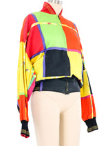 1980s Gianni Versace Multicolor Bomber Jacket Jacket arcadeshops.com