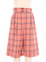 Escada Wool Plaid Culottes Bottom arcadeshops.com
