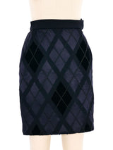 1970s Valentino Embellished Harlequin Skirt Bottom arcadeshops.com