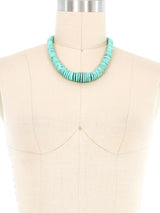 Turquoise Graduated Stone Necklace Accessory arcadeshops.com