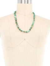 Rough Tumbled Turquoise Bead Necklace Accessory arcadeshops.com