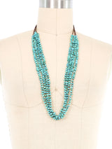 Multistrand Turquoise Stone Necklace Accessory arcadeshops.com