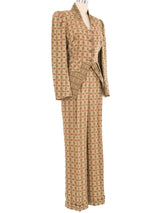 1990s Christian Lacroix Mixed Print Pant Suit Suit arcadeshops.com
