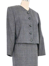 Valentino Gray Glen Plaid Skirt Suit Suit arcadeshops.com