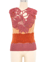 Christian Lacroix Striped Mixed Knit Top And Duster Ensemble Jacket arcadeshops.com