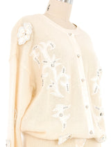 Escada Angora Applique Cardigan Jacket arcadeshops.com