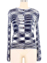 Missoni Navy Space Dyed Knit Cardigan Jacket arcadeshops.com