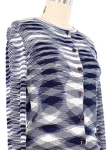 Missoni Navy Space Dyed Knit Cardigan Jacket arcadeshops.com