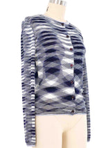 Missoni Navy Space Dyed Knit Cardigan Jacket arcadeshops.com