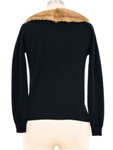 Blumarine Mink Fur Collar Cardigan Jacket arcadeshops.com