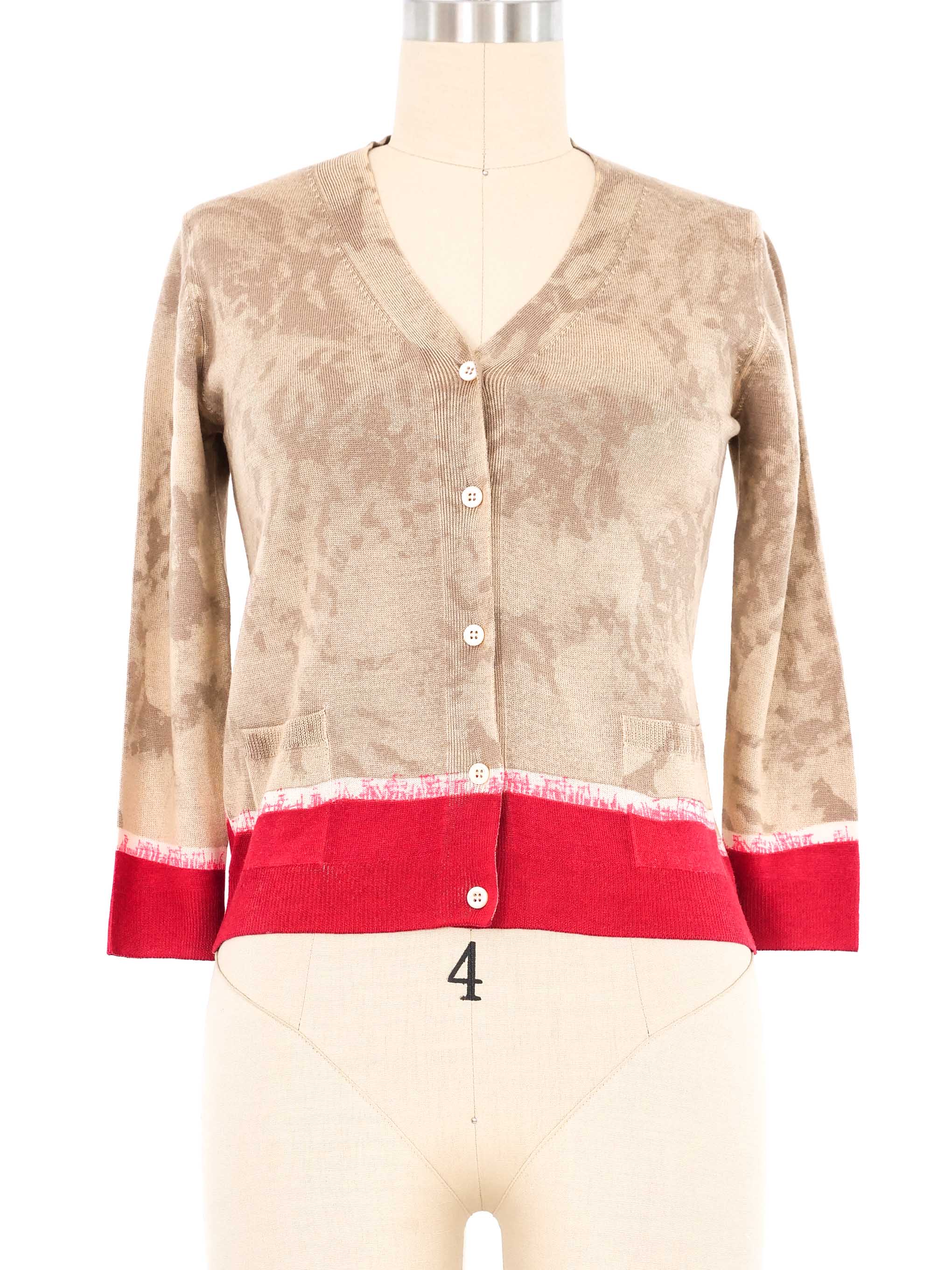 Prada Dip Dye Silk Cardigan