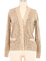 Yves Saint Laurent Inside Out Leopard Print Cardigan Jacket arcadeshops.com