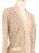 Yves Saint Laurent Inside Out Leopard Print Cardigan Jacket arcadeshops.com