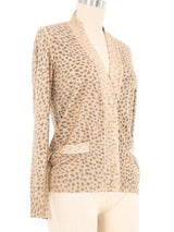 Yves Saint Laurent Inside Out Leopard Print Cardigan Jacket arcadeshops.com