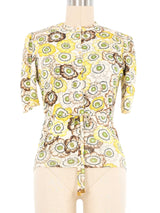 Gucci Short Sleeve Floral Cardigan Top arcadeshops.com