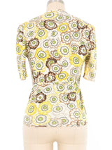 Gucci Short Sleeve Floral Cardigan Top arcadeshops.com