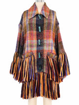 Missoni Fringed Plaid Coat Jacket arcadeshops.com