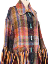 Missoni Fringed Plaid Coat Jacket arcadeshops.com
