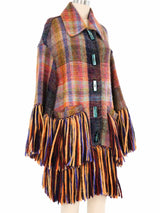 Missoni Fringed Plaid Coat Jacket arcadeshops.com