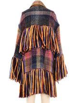Missoni Fringed Plaid Coat Jacket arcadeshops.com