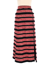 1970s Miss Dior Fringe Trim Midi Skirt Bottom arcadeshops.com