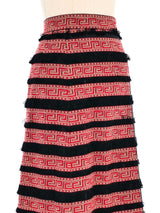 1970s Miss Dior Fringe Trim Midi Skirt Bottom arcadeshops.com