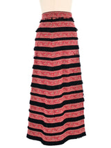 1970s Miss Dior Fringe Trim Midi Skirt Bottom arcadeshops.com