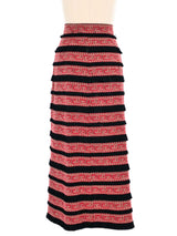 1970s Miss Dior Fringe Trim Midi Skirt Bottom arcadeshops.com